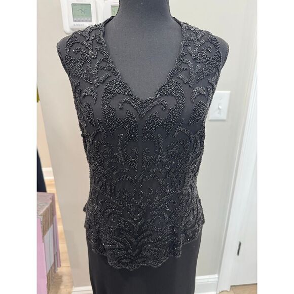 Jkara Beaded Gown Floor Length Mother-of-the-Bride Dress - Women's Size 12 - Picture 2 of 11